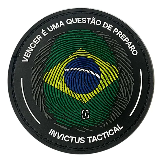Patch Emborrachado Digital Brasil - Invictus