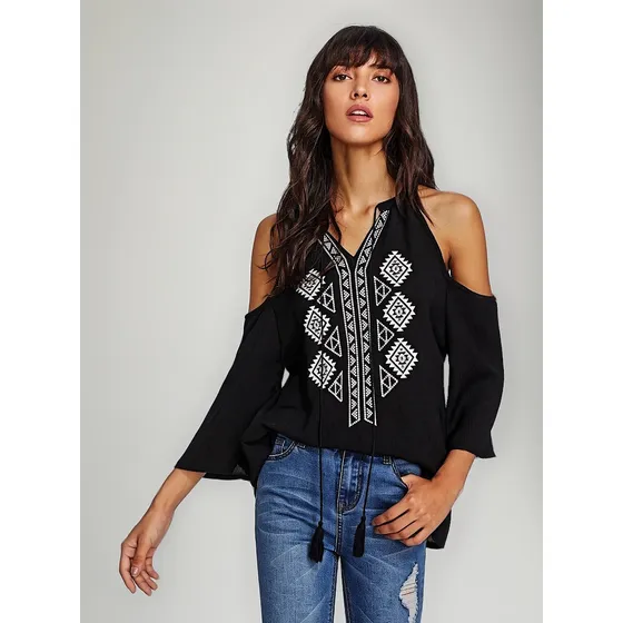 Blusa En Color Negro 