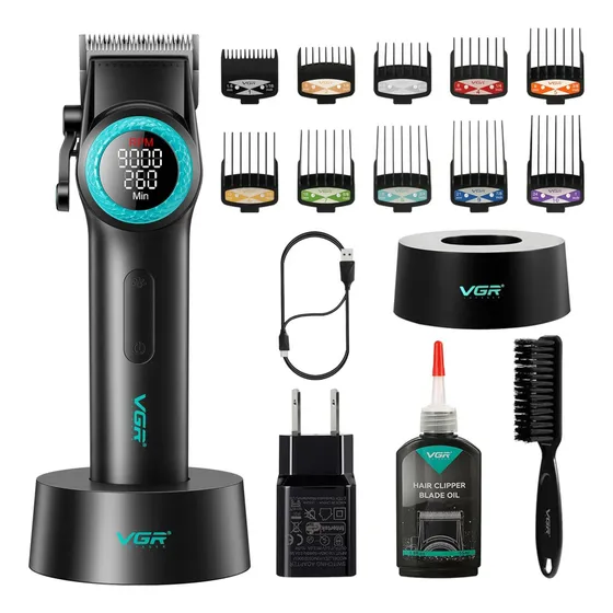 Maquina De Peluqueria Profesional Vgr Premium V-001 9000rpm Color Negro 110v