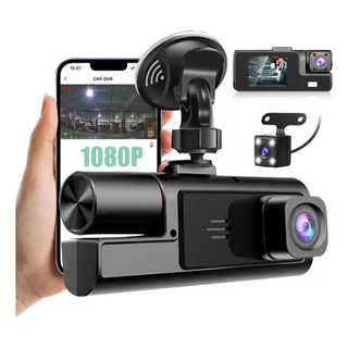 Wifi Cámara Para Automovil Hd1080p 3canales Dashcam Nightvis Wifi Cámara Para Automovil Hd1080p 3canales Dashcam Nightvis