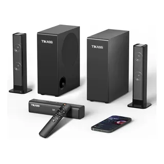 Barra De Sonido Con Subwoofer 340w Home Theater 5.2 Canales Bocinas Bluetooth Teatro En Casa Con Bluetooth Con Bajo Profundo Y Aumento De Volumen,aux/hdmi (arc)/usb/óptica/coaxial/bluetooth