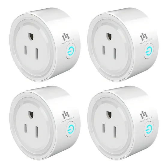Pack De 4 Enchufes Inteligentes Compatibles Con Alexa/google Blanco Frío