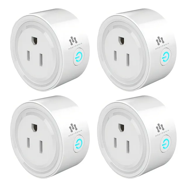 Pack De 4 Enchufes Inteligentes Compatibles Con Alexa/google Blanco Frío 220V