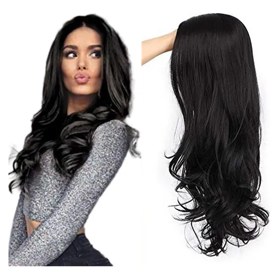 Pelo Ondulado Natural U Outdoor Para Mujer, Sintético, Alto,