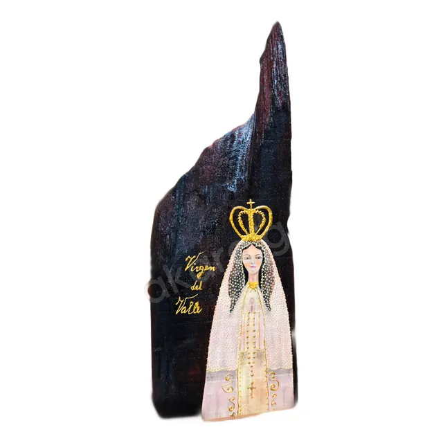 Imagen De Virgen Del Valle Pintada A Mano Sobre Madera