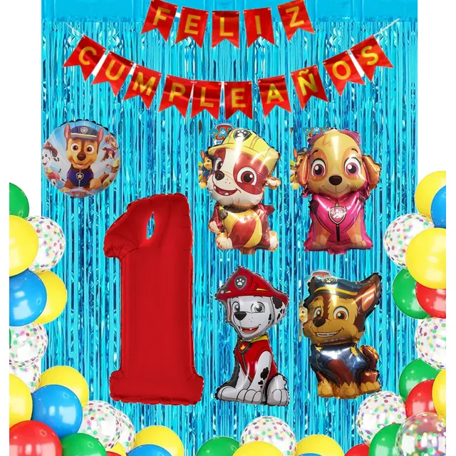 Combo Globos Paw Patrol Patrulla Canina Deco Cumple Candy