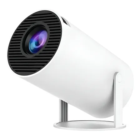 Projetor Led Mini VLX 4K Android 11 Branco Bluetooth HY300-A Wi-Fi 6 HD