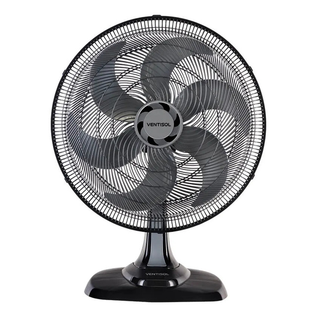 Ventilador Oscilante De Mesa Ventisol Turbo 6 Pás 50cm Preto 127v Ventilador Oscilante De Mesa Ventisol Turbo 6 Pás 50cm Preto 127v