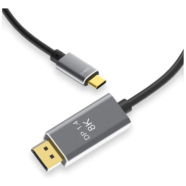 Cable Usb C 3.1 A Displayport 1.4 8k 60hz/4k 144hz De 2 Mts.