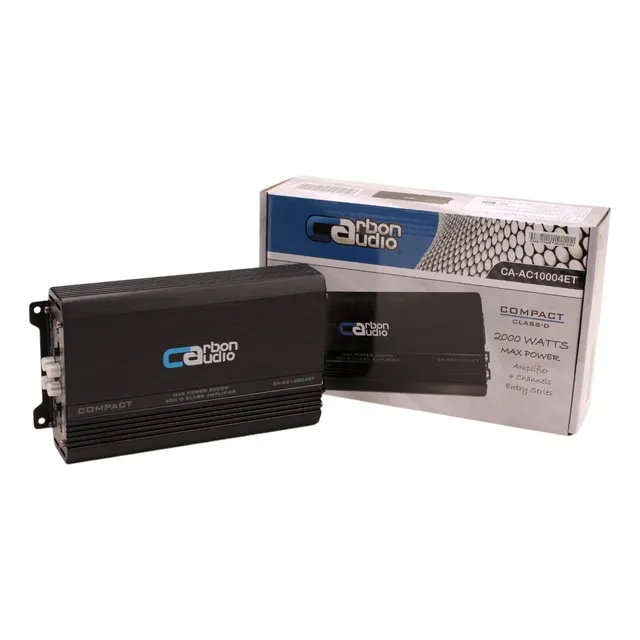 Amplificador Compact Carbon Audio Clase D 4 Ch 2000w Max Negro
