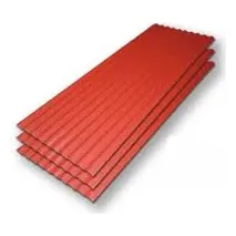 Lamina De Techo Pvc Roja De 3.66x0.77 C-1.2mm Polipropileno 