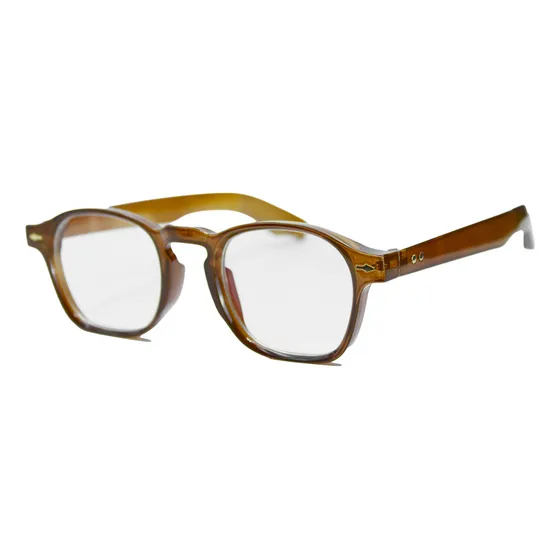 Lentes Redondos Transparentes Estilo Hipster Para Hombre Basic Power Café Plástico Premium Antirreflejantes Estilo Vintage Protección Visual Moda Y Comodidad
