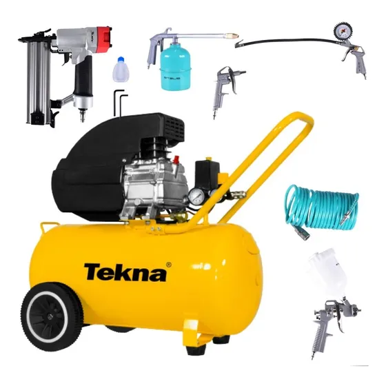 Compressor De Ar Cp8550 Tekna 220v 50l Com Pinador Pneu