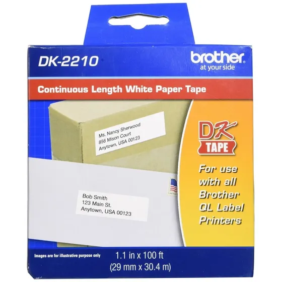 Rollo Etiqueta Continua Brother Dk2210 Blanco 29x30.4 Ql's