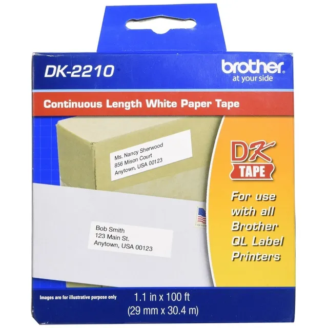 Rollo Etiqueta Continua Brother Dk2210 Blanco 29x30.4 Ql's