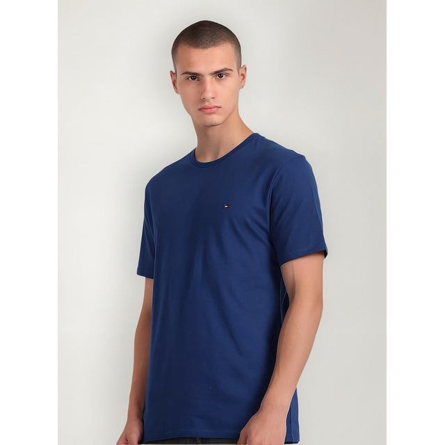 Camiseta Tommy Hilfiger Essential Cotton Tee Azul Royal Camiseta Tommy Hilfiger Essential Cotton Tee Azul Royal