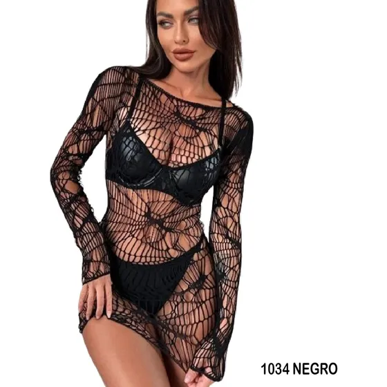 Lencería Vestido Playero Malla Sexy Erótica 