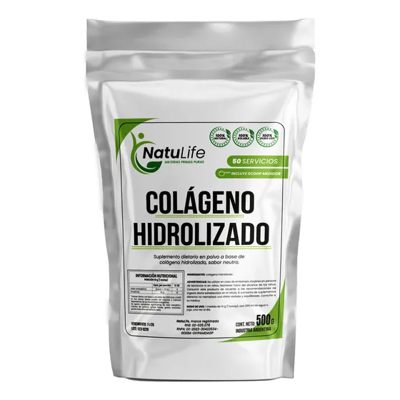 Colageno Hidrolizado Puro X 500 Gr Envase Doypack