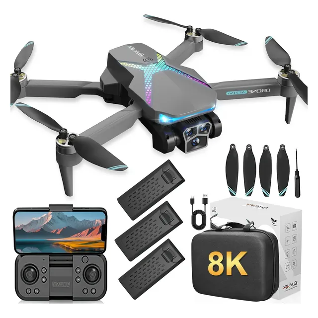 Mini Drone Remoto Control Profesional Con 3 Cámaras Hd Color