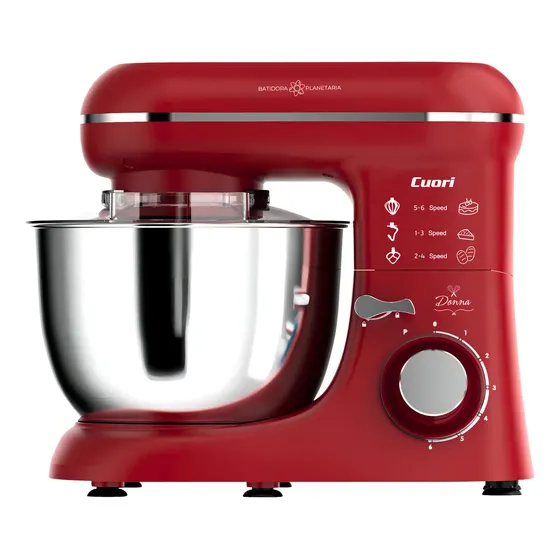 Batidora Planetaria Cuori 1000w 6 Velocidades 4,5 Litros Color Rojo Frecuencia 50 Hz \u002F 60 Hz | Cuotas sin interés