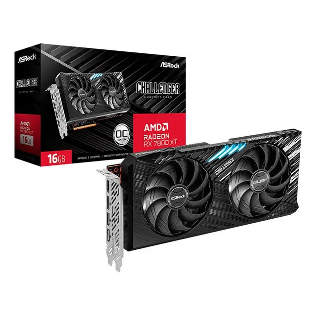 Tarjeta de Video ASROCK Radeon RX 7800 XT Challenger OC 16GB GDDR6 RX7800XT CL 16GO