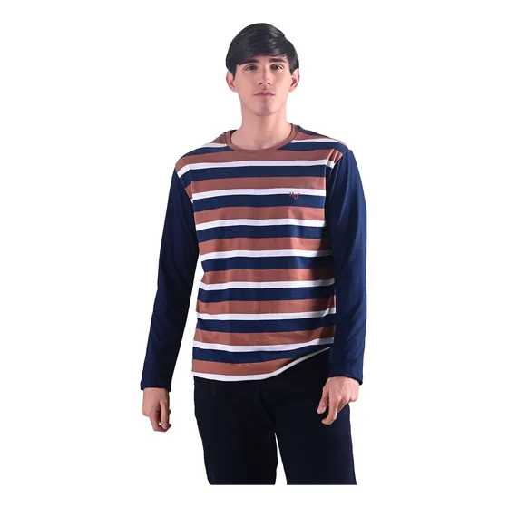 Remera Howard Manga Larga Rayada Hombre