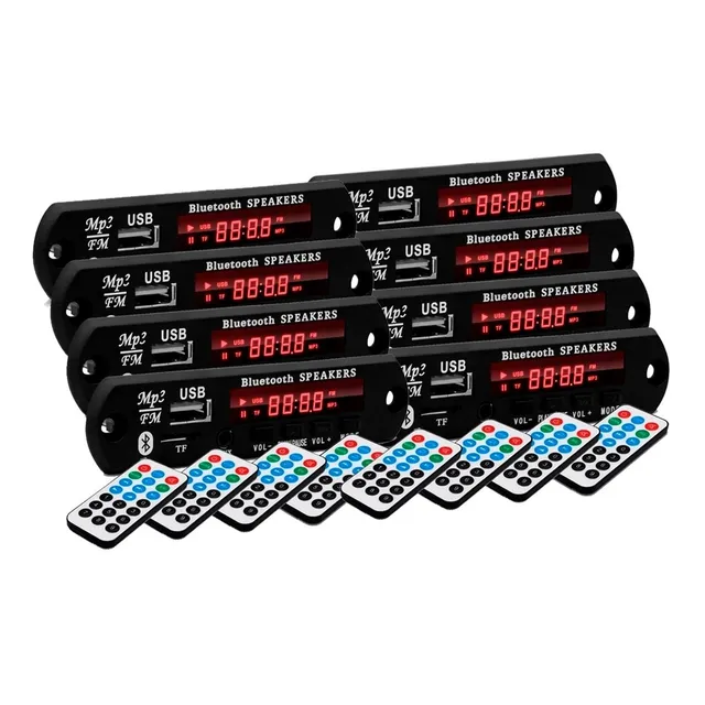 8 Placas Amplificador Módulo Pendrive Bluetooth Usb P2 Sd Fm