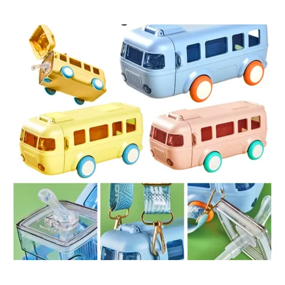Termo Cooler Carrito Autobús Vaso Escolar Niñas Y Niños
