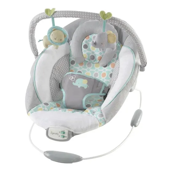 Ingenuity Soothing Baby Bouncer - Asiento Infantil Con Vibraciones, Barra De Juguete Y Sonidos, 0-6 Meses Hasta 20 Libras (morrison)