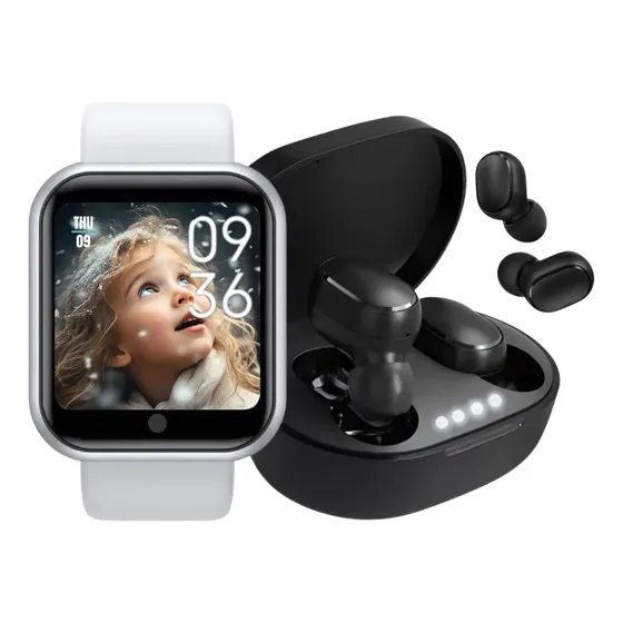 Relógio Smart Digital D20 Masculino / Feminino + Fone S/fio