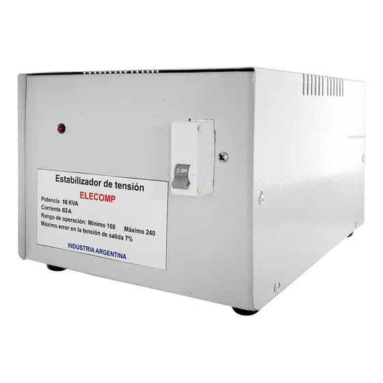 Elevador Estabilizador Eléctrica 16000va 63amp Salida 220v Color Gris