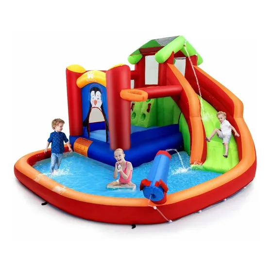Tobogan Acuatico Bountech Hinchable Casa Para Saltar 6 1