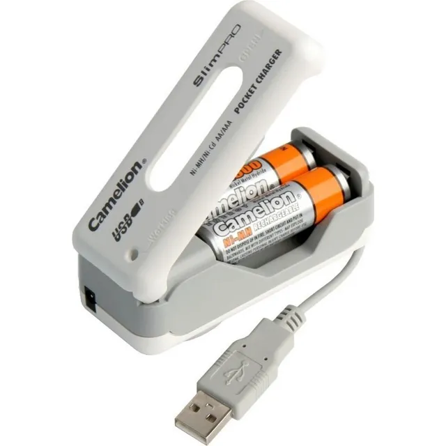 Cargador De Pilas Aa - Aaa / Usb, Camelion Slimpro Pocket