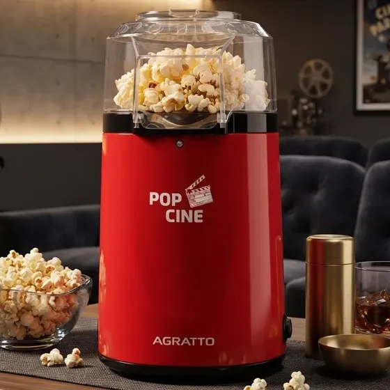 Pipoqueira Eletrica Vermelha Agratto Cinema Pipoca Pop Cine