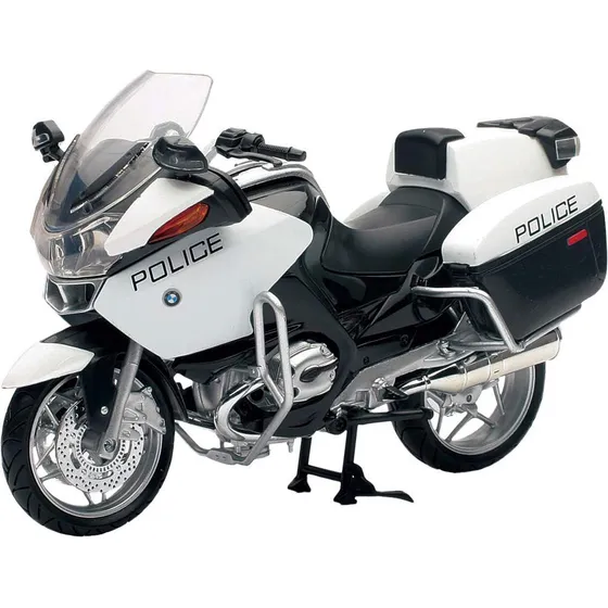 Bmw Policia Motocicleta Presion Modelo Escala Troquelada New