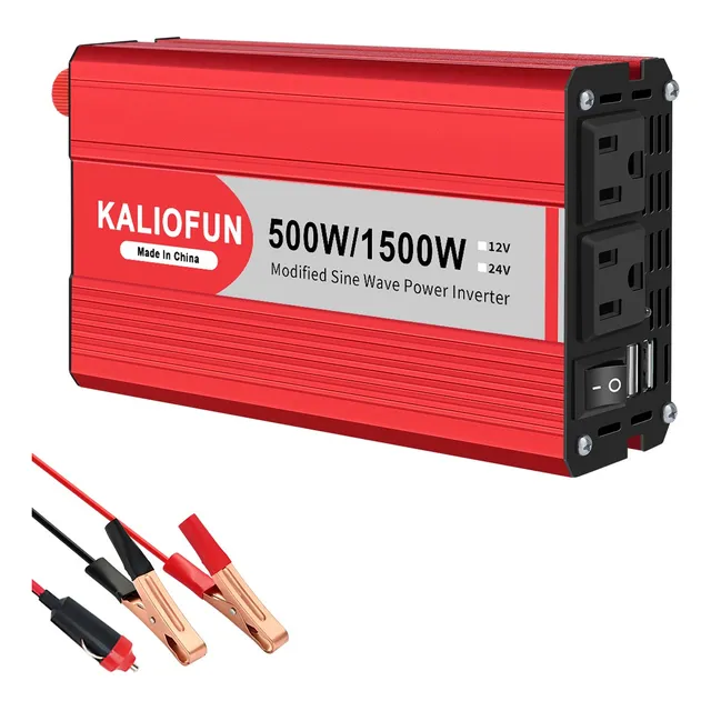Inversor De Corriente 1500w 12v A 110v Para Auto