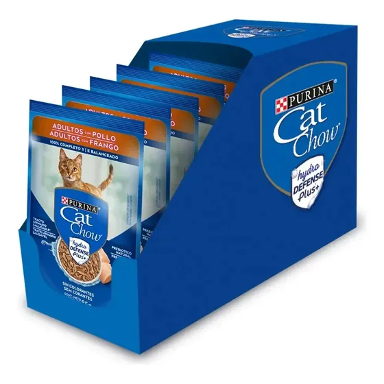Alimento Humedo Cat Chow Adulto Pollo Defense Hydro X15 85gc/u