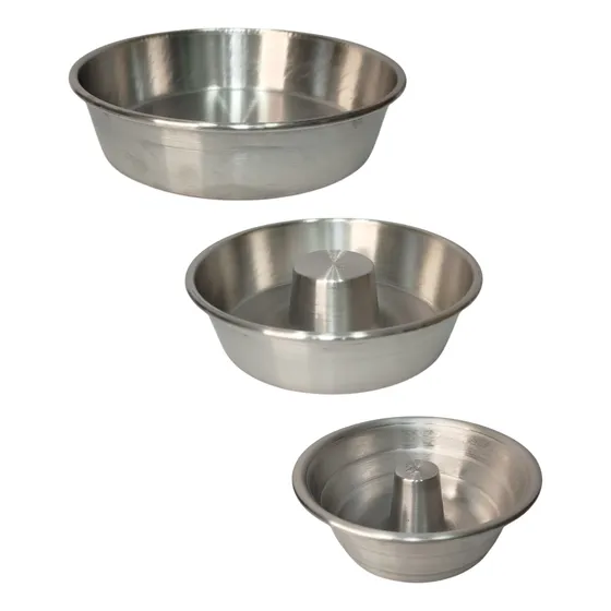 Molde Bizcochuelo Savarin Flanera Aluminio Pack Combo X3