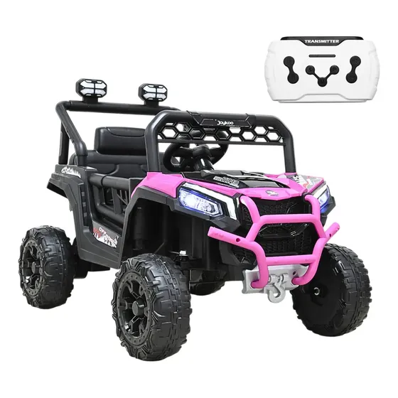 Montable Eléctrico Para Niños Con Luces Control Remoto 4x2 Rosa