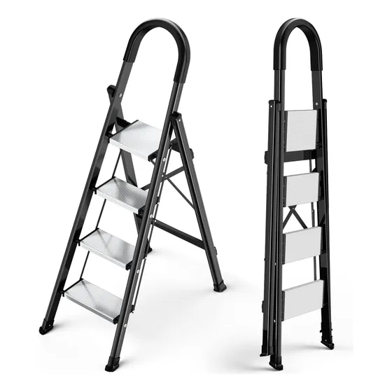 Escalera Plegable De 4 Escalones, Escalera Alta Resistente P