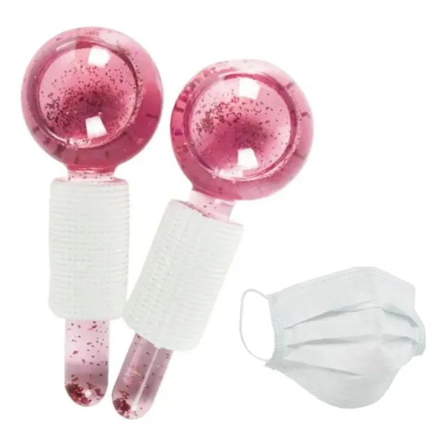 Massageador Ice Globe E Máscara Descartável Proteção Facial