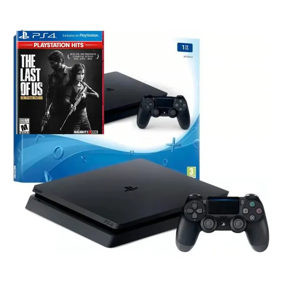 Playstation 4 Slim Nuevo + The Last Of Us Negro