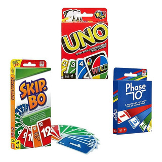 Juego De Cartas Mattel (skip Bo, Uno Y Phase 10) Juego De Cartas Mattel (skip Bo, Uno Y Phase 10)