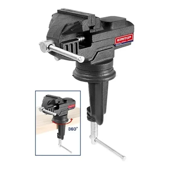 Morsa De Mesa 60mm Giratoria Emtop 1000kg/f Con Yunque