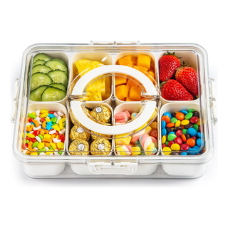 Contenedor Snackle Box, Caja De Aperitivos Transparente Divi Contenedor Snackle Box, Caja De Aperitivos Transparente Divi