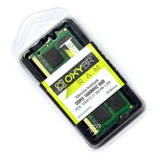 Memória Ram Notebook OxyBR DDR3L 8GB 1600MHz 1.35V