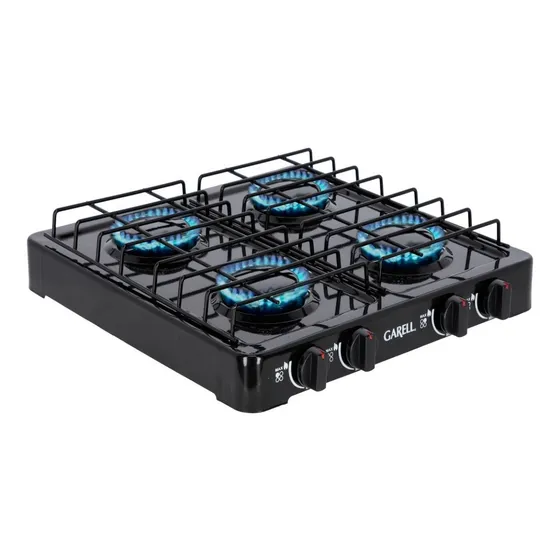 Parrilla/estufa Mesa De Gas De 4 Quemadores Envio Gratis Color Negro