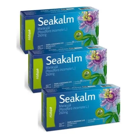 Kit C/3 Seakalm 260mg C/ 20 Comp Cada - Frete Grátis Oferta