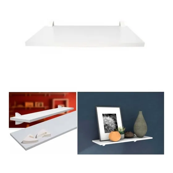 Repisa Flotante 1.5 X 20 X 40 Cm Color Blanco, Soporta 20 Kg