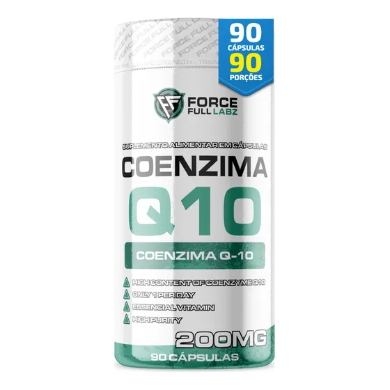 Coenzima Q10 200mg Ubiquinona Q-10 90 Cápsulas 90 Porção Sabor Sem sabor Force Full Labz Clinical